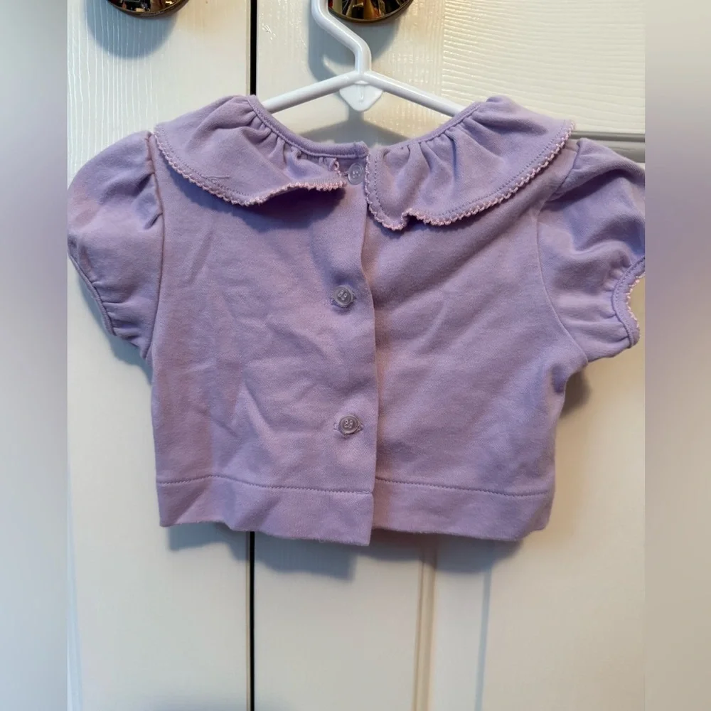 The Beaufort Bonnet Company Lavender Ruffled Kids Top - Picture 2 of 4